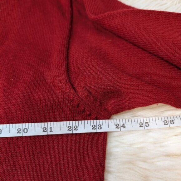 St Michael Vintage Red Acrylic Sweater Women Size Large - Picture 2 of 5